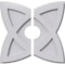 Ekena Millwork Cosmo Architectural Grde PVC Contemporary Ceiling Medallion, Two Piece, 14"OD x 3"ID x 5 1/4"C x 1"P CMP14CM2-03000 - alternate 1
